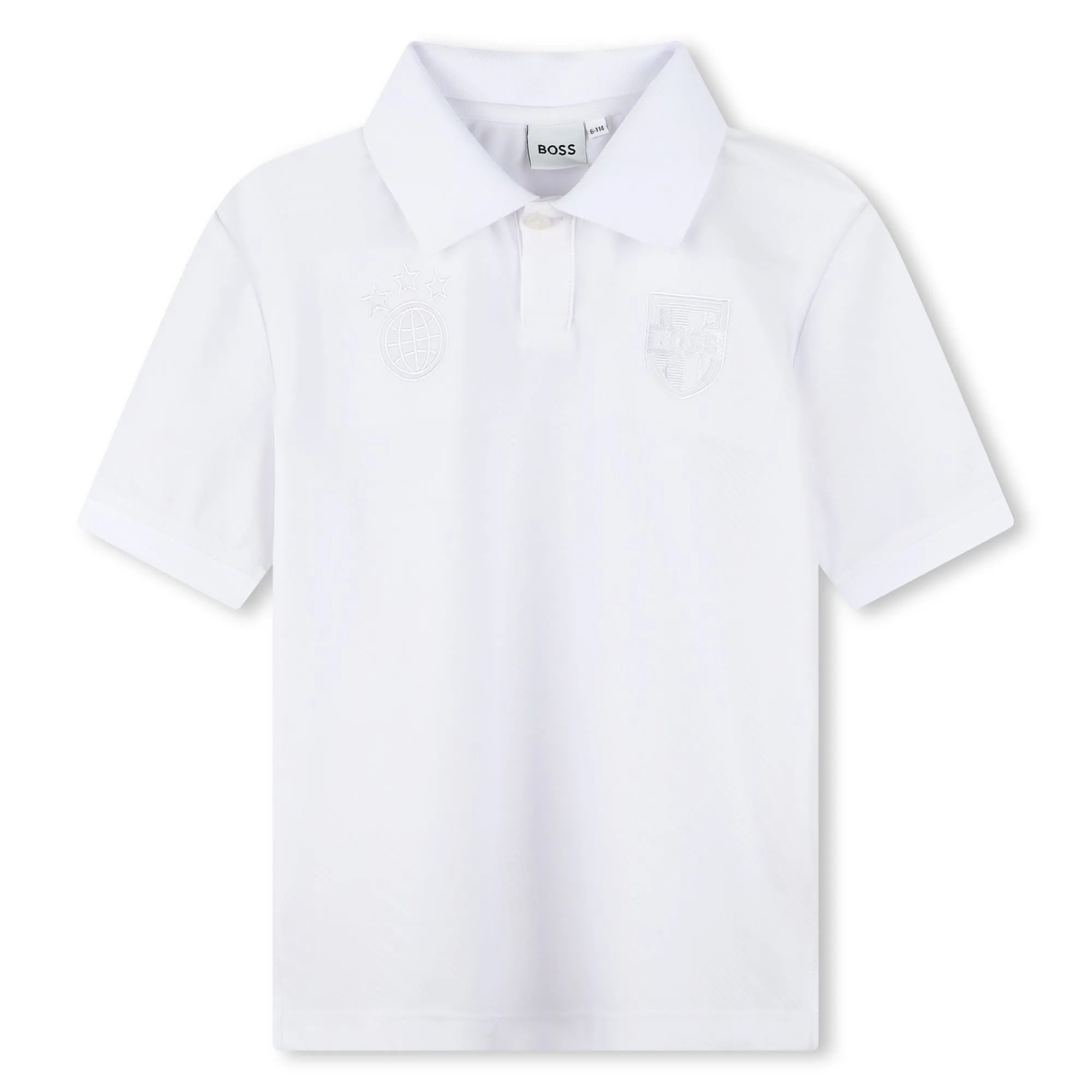 White Logo Polo