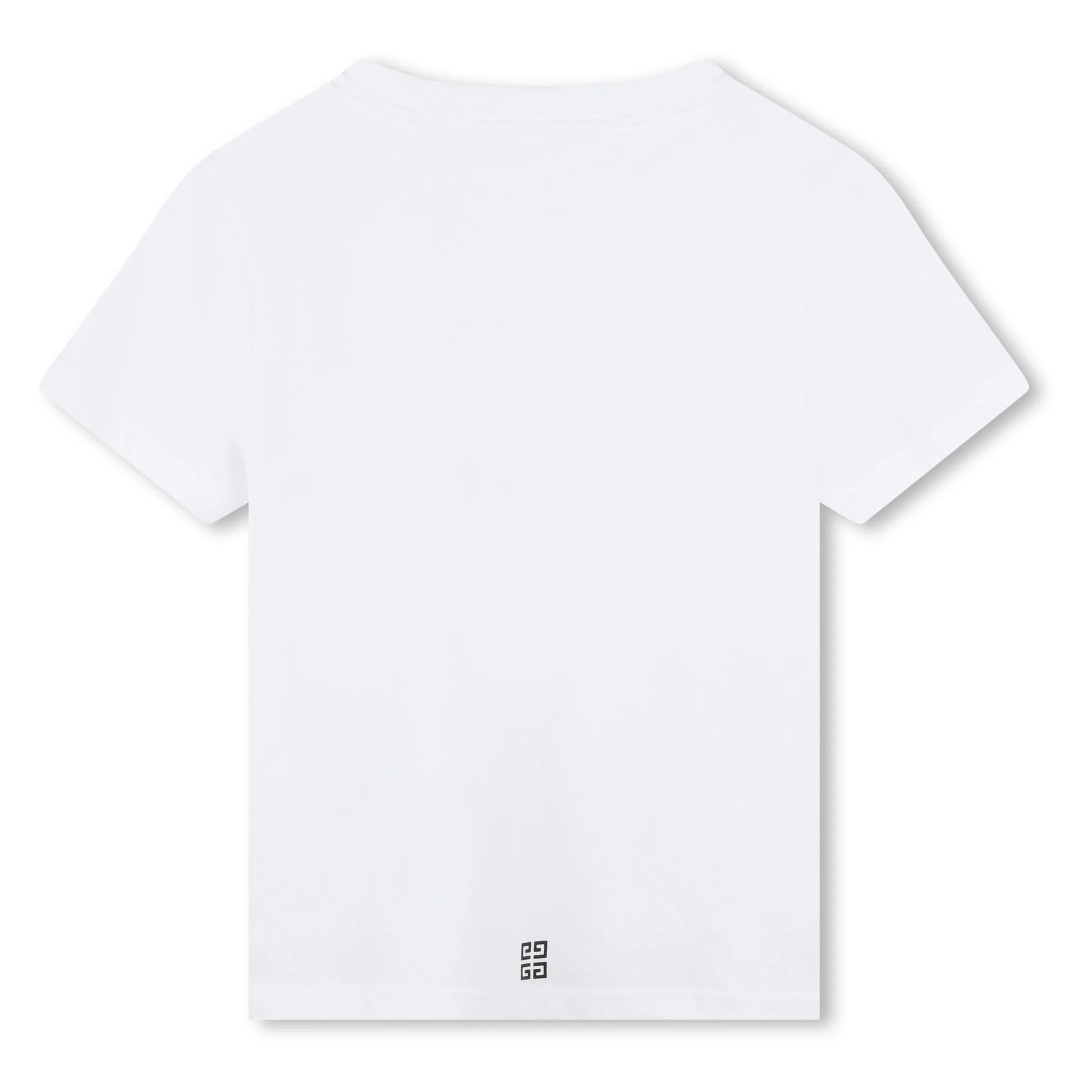White Logo Print Cotton T-Shirt