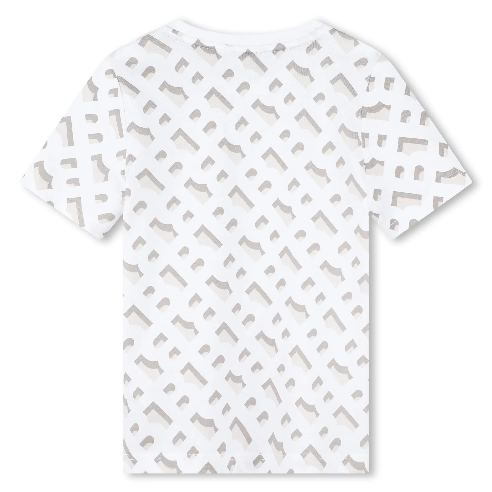 White Monogram Pattern T-Shirt