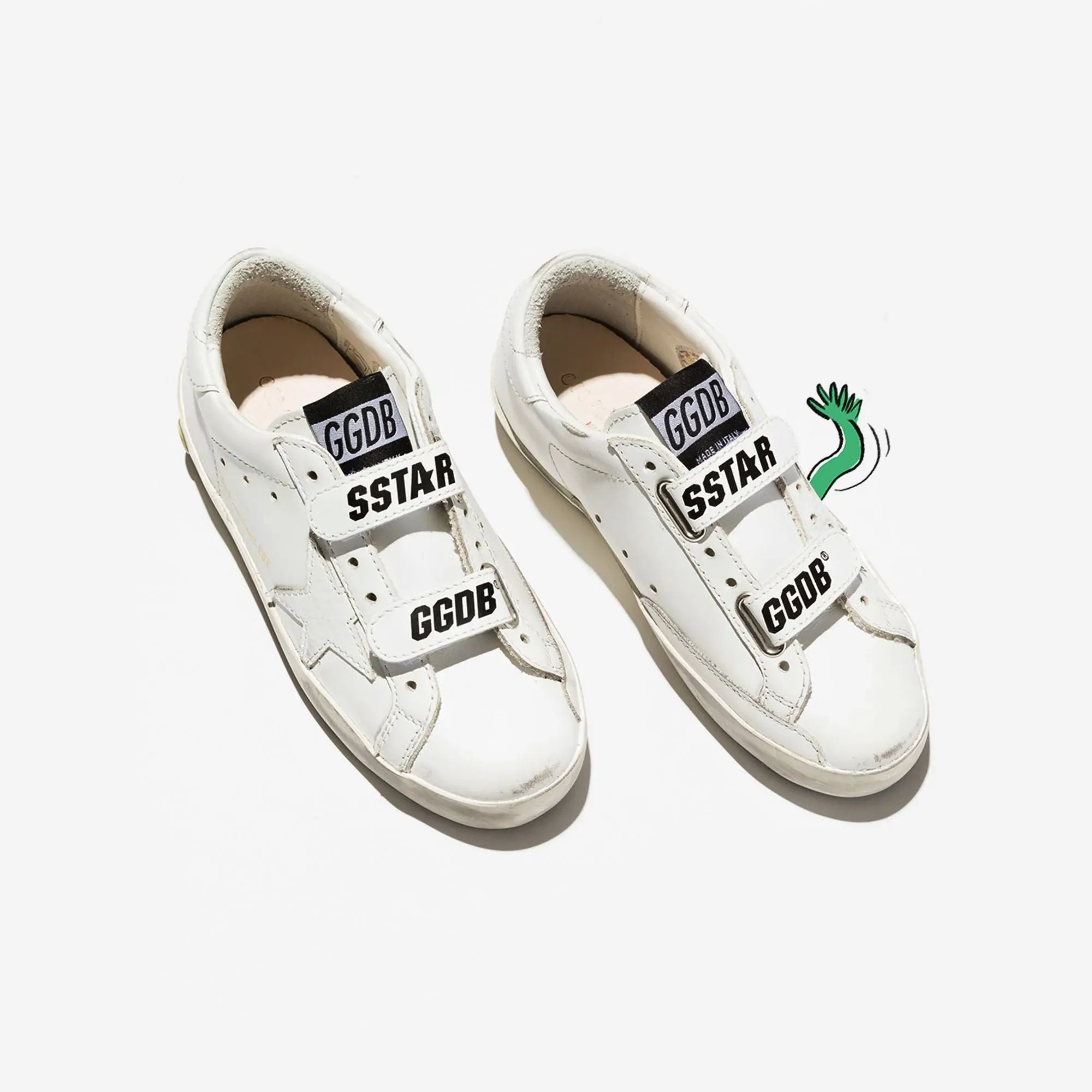 White Old School Young Sneakers