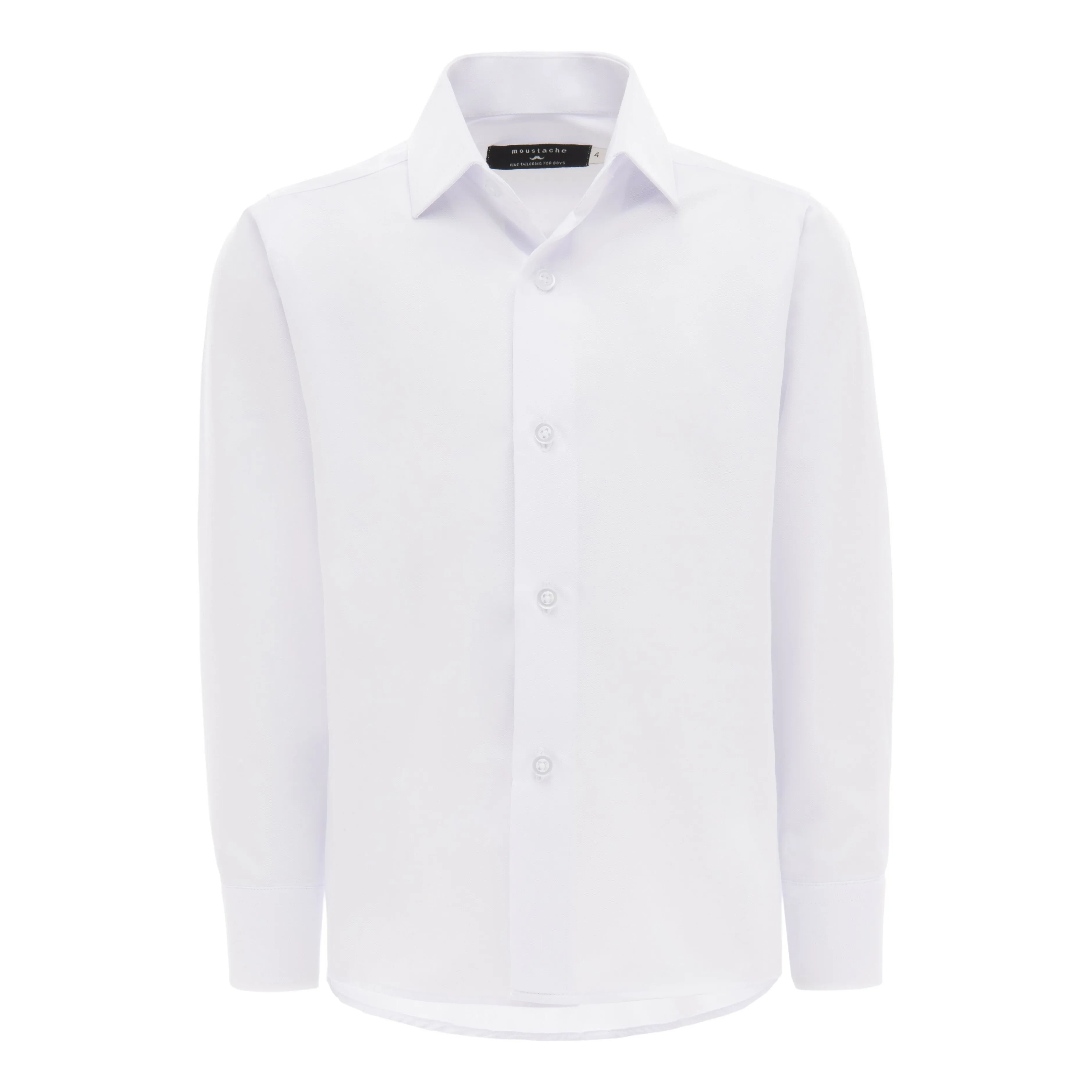 White Solid Dress Shirt