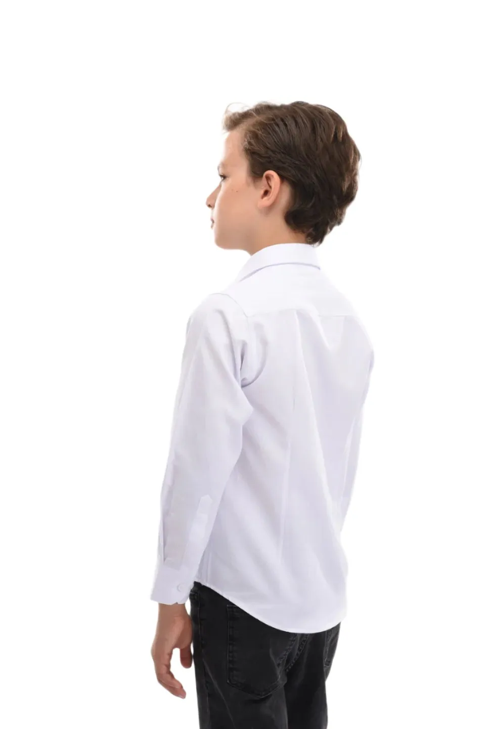 White Solid Dress Shirt