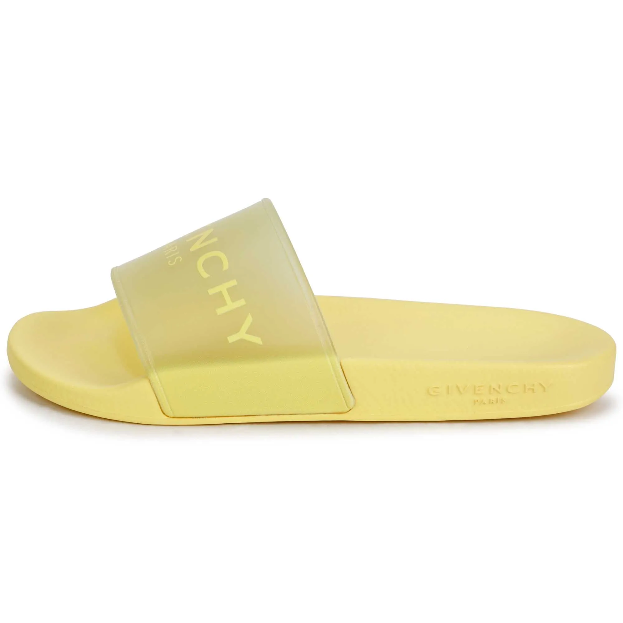 Yellow Logo Rubber Slides