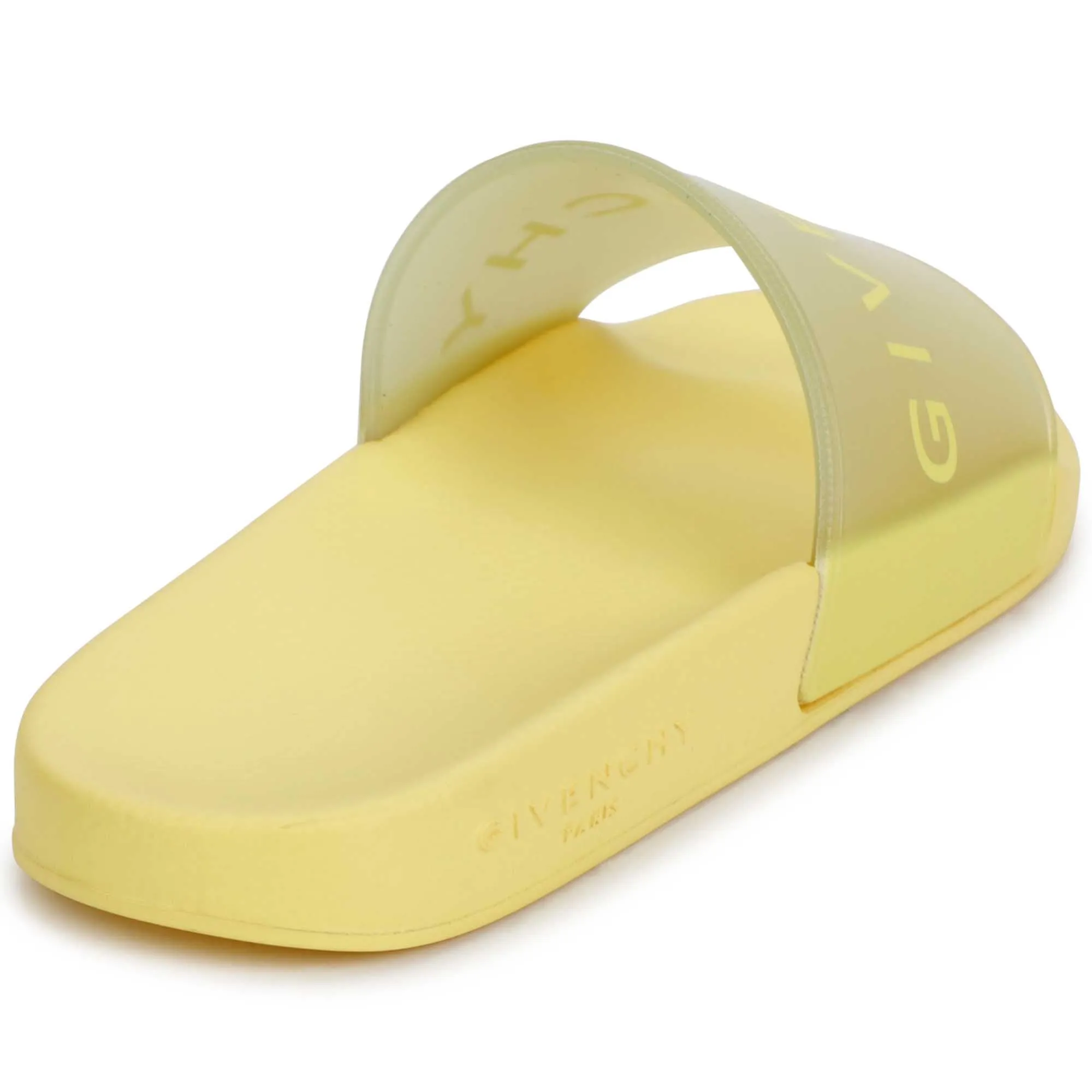 Yellow Logo Rubber Slides