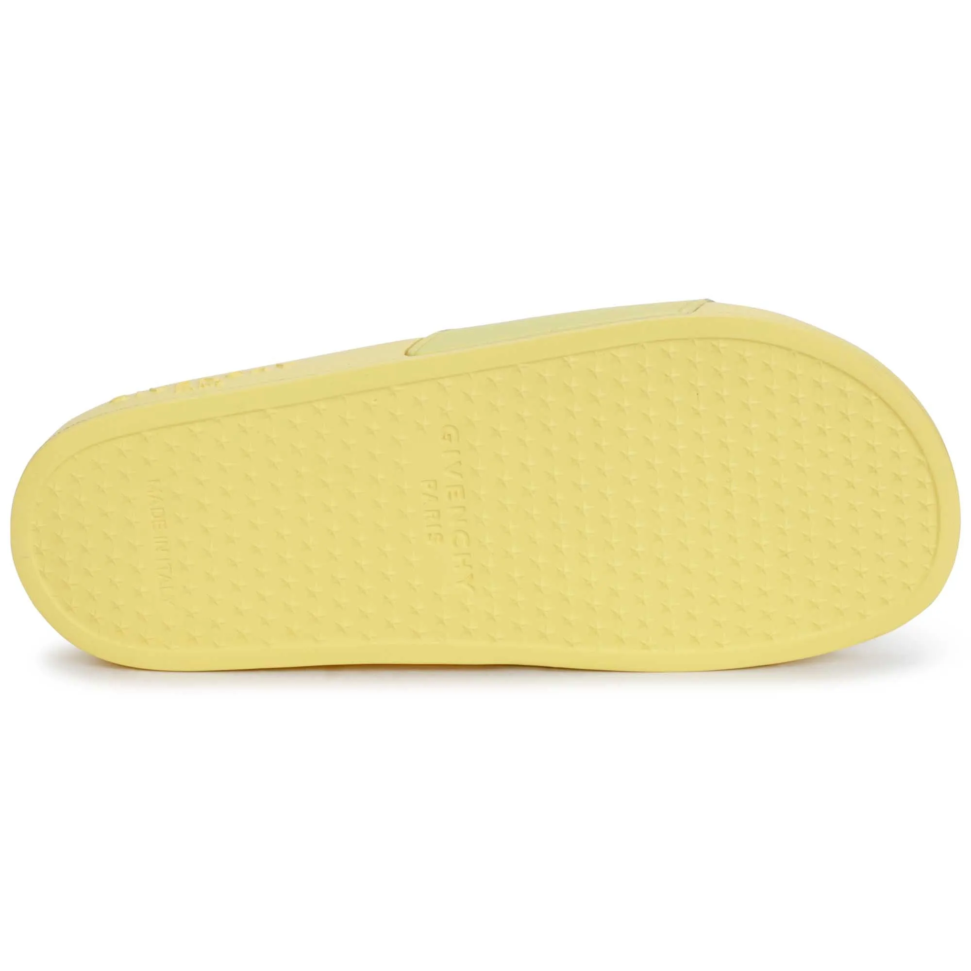 Yellow Logo Rubber Slides