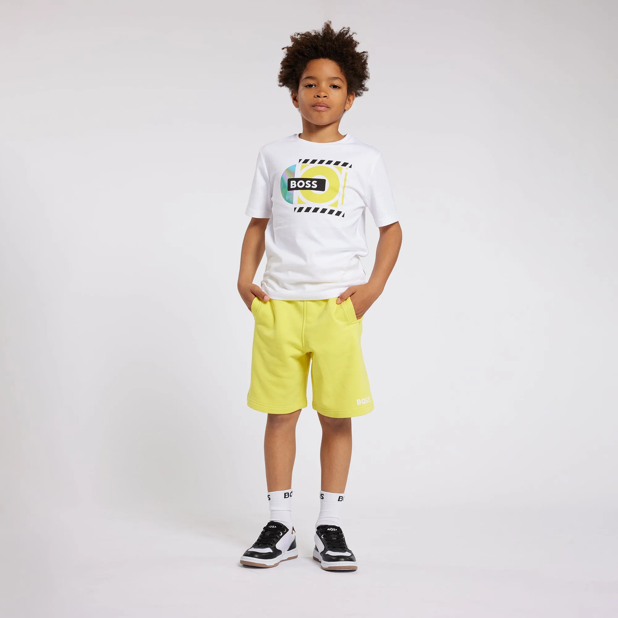 Yellow Logo Sweatshorts