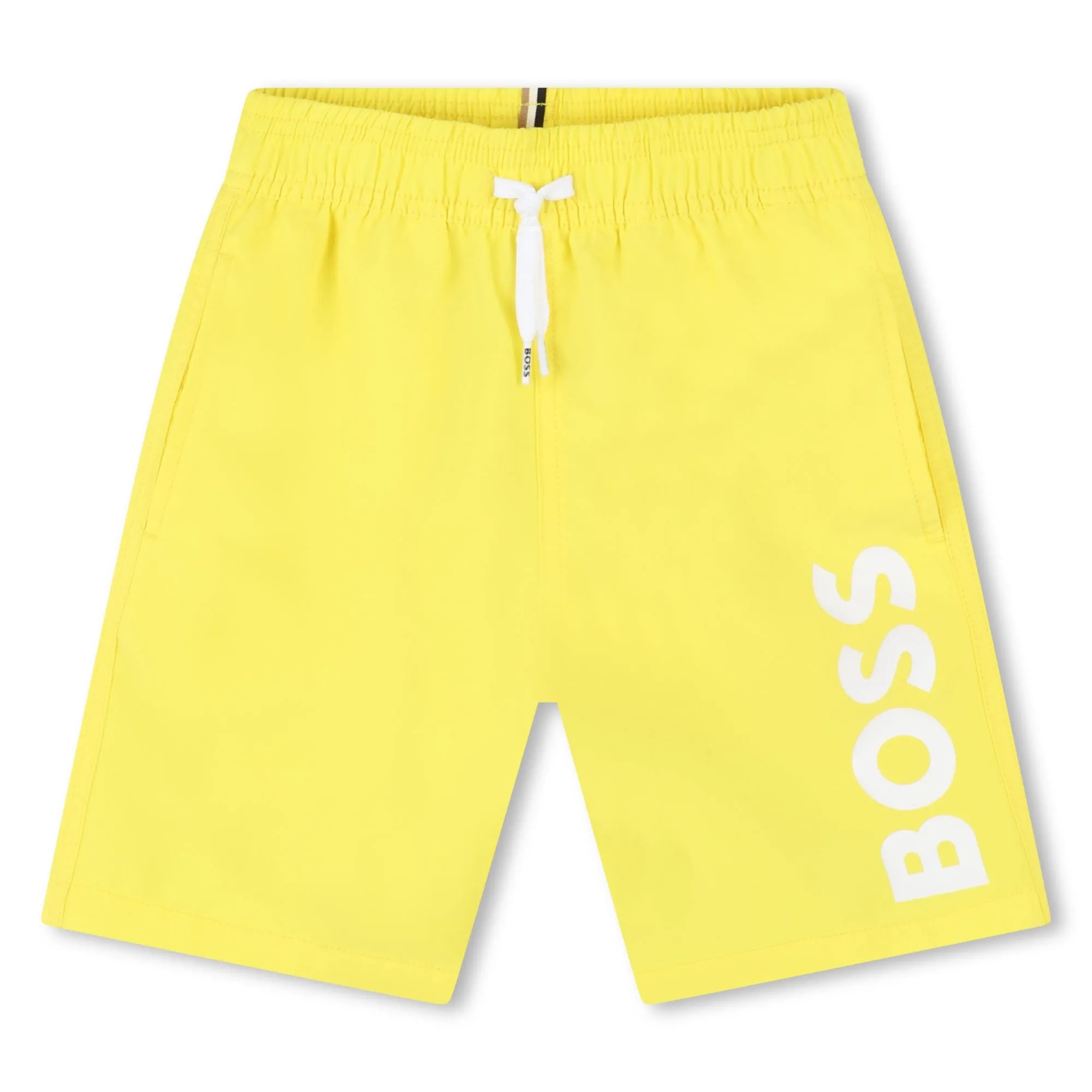 Yellow Side Logo Swimshorts