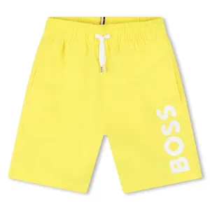 Yellow Side Logo Swimshorts